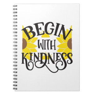 Cuaderno Sunflower Lover   Comenzar con amabilidad