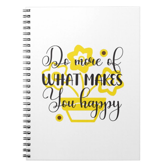 Cuaderno Sunflower Lover | Hacer Más De Lo Que Te Hace Feli (Frente)