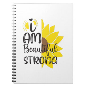 Cuaderno Sunflower Lover   Soy Hermoso Fuerte
