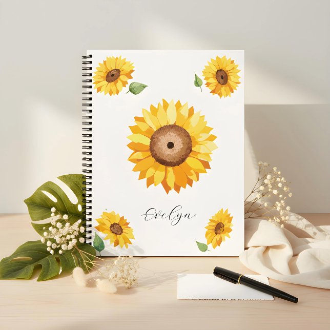 Cuaderno Sunflower Notebook – Design for Gentle Souls (Subido por el creador)