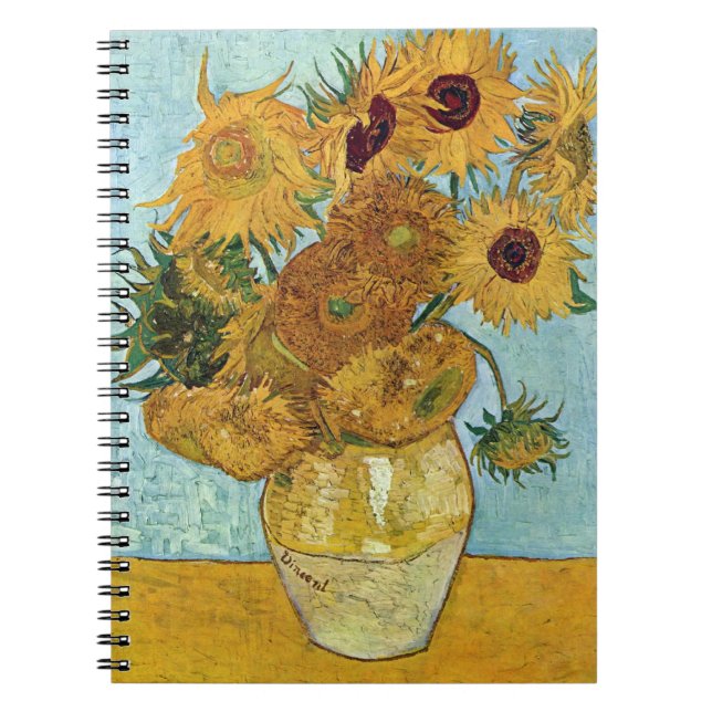 Cuaderno Sunflowers de Vincent Van Gogh (Frente)