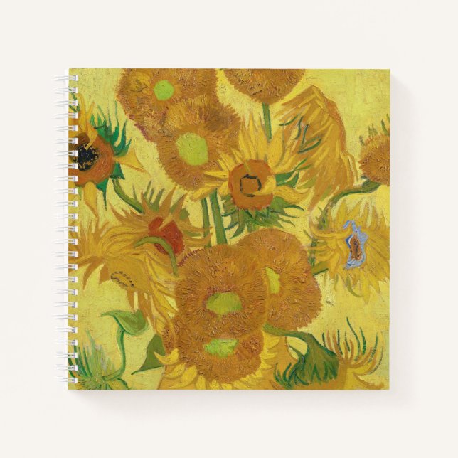 Cuaderno Sunflowers de Vincent van Gogh (1888) (Anverso)