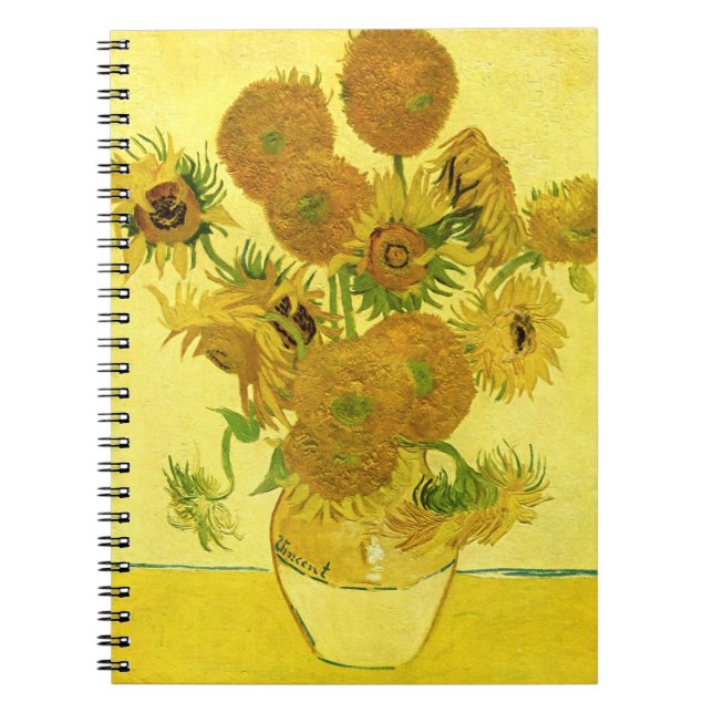Cuaderno Sunflowers en un Bella Artes Vase Van Gogh (Frente)