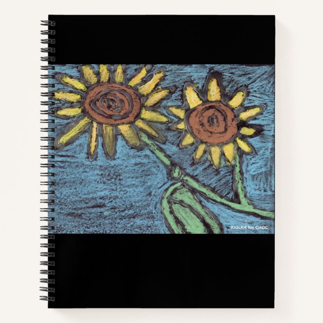 Cuaderno Sunflowers Forever - Niños Art for CHOC (Anverso)