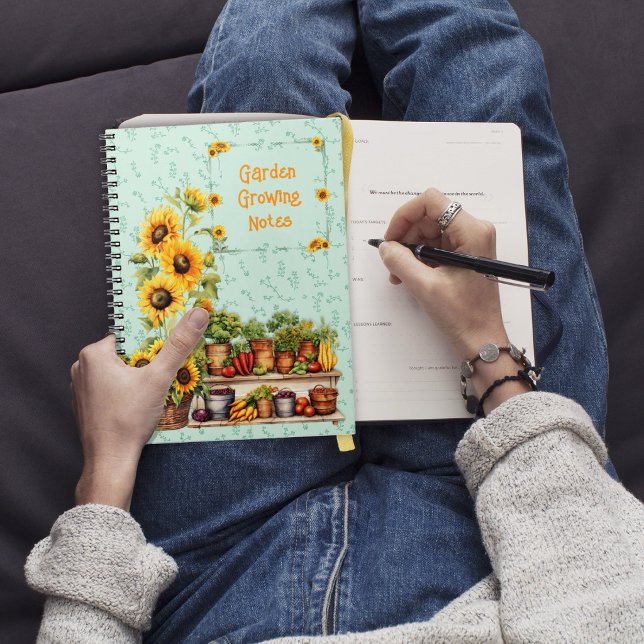 Cuaderno Sunflowers Garden Vegetables Custom Journal (Subido por el creador)