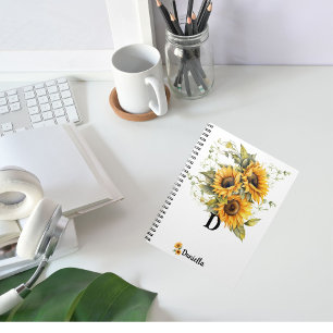 Cuaderno Sunflowers Moderno Amarillo