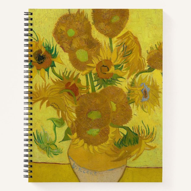 Cuaderno Sunflowers - Vincent van Gogh (Anverso)