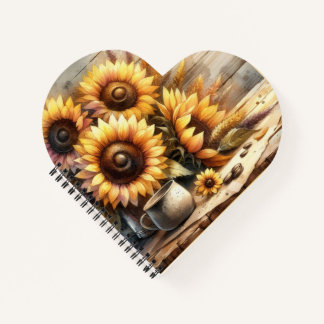 Cuaderno Sunflowers Watercolor Painting