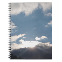 Cuaderno Sunlight Through Dark Clouds Spiral Photo Notebook