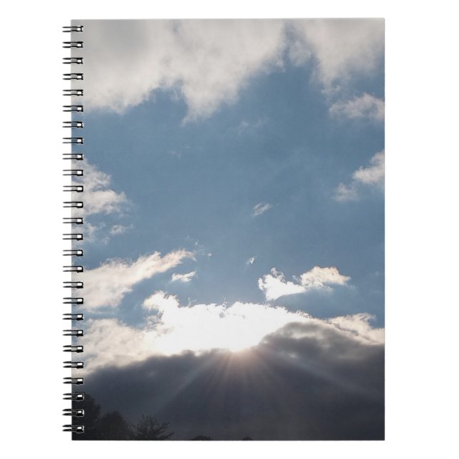 Cuaderno Sunlight Through Dark Clouds Spiral Photo Notebook (Frente)