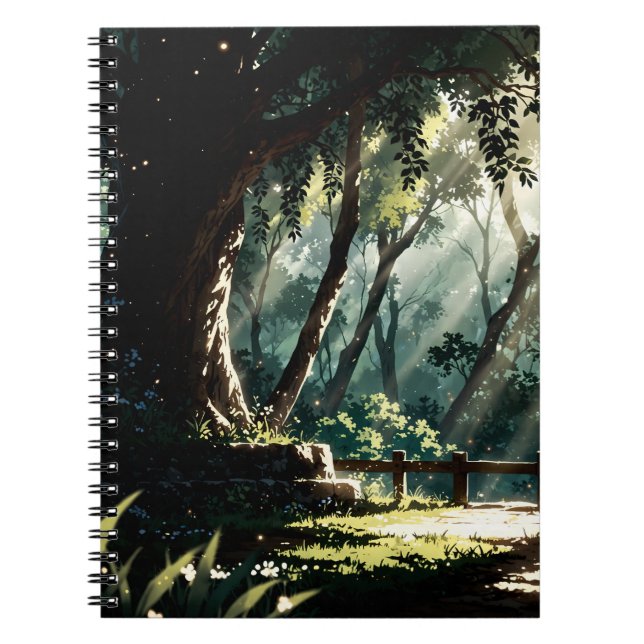 Cuaderno Sunlit anime forest glade (Frente)