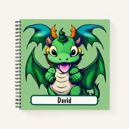 Cuaderno Sunny El Dragón Amigable Con El Nombre Personaliza