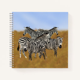 Cuaderno Sunny Serengeti Zebra | Vida salvaje Safari