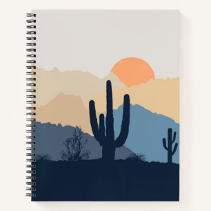 Cuaderno Sunrise azul y beige desértico