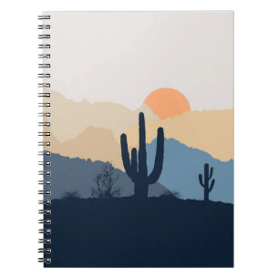 Cuaderno Sunrise azul y beige desértico