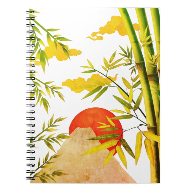 Cuaderno Sunrise Japonesa Oriental Con Bambú (Frente)