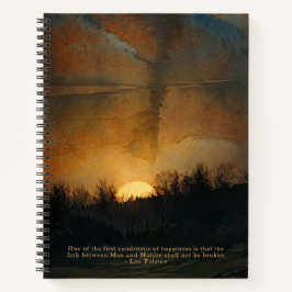 Cuaderno Sunrise Leo Tolstoy Happiness Quita Black Journal