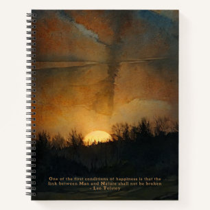 Cuaderno Sunrise Leo Tolstoy Happiness Quita Black Journal