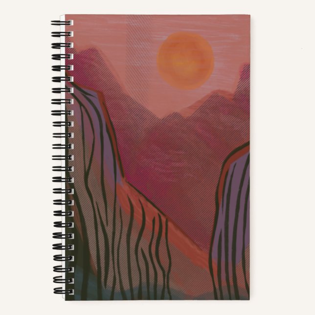 Cuaderno Sunrise Sunset Mountain Trail Magazine Adventure (Anverso)