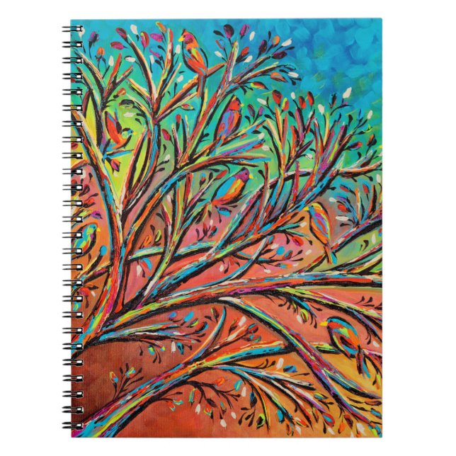 Cuaderno Sunrise Treetop Birds II (Frente)