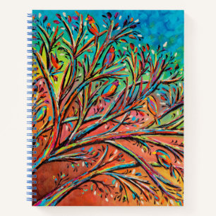 Cuaderno Sunrise Treetop Birds II