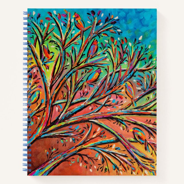 Cuaderno Sunrise Treetop Birds II (Anverso)