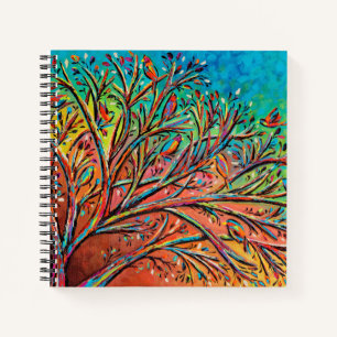 Cuaderno Sunrise Treetop Birds II