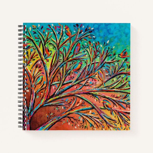 Cuaderno Sunrise Treetop Birds II (Anverso)