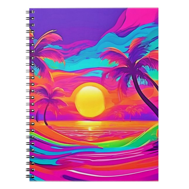 Cuaderno Sunset azul y Naranja (Frente)
