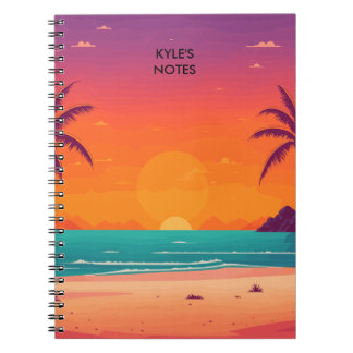 Cuaderno Sunset Beach Scene