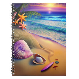 Cuaderno Sunset de la playa de Fantasy Tropical