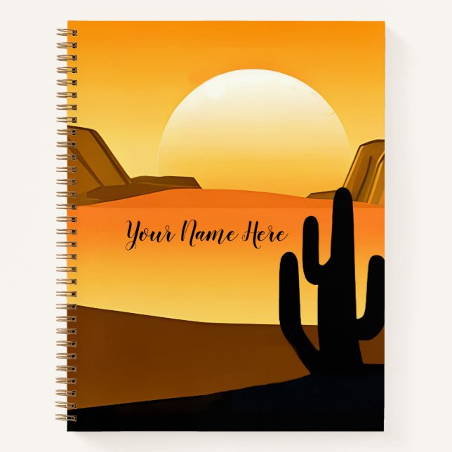 Cuaderno Sunset del desierto del Suroeste con las Mesas (Anverso)