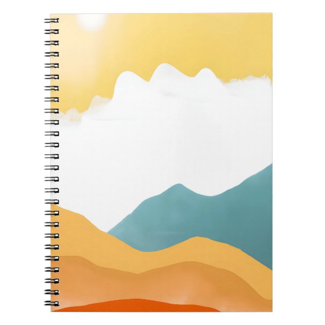 Cuaderno Sunset Desert Mountain Landscape Art (Frente)