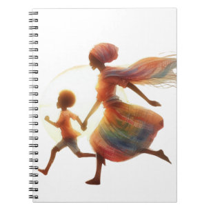Cuaderno Sunset Mom & Child Art – Mother's Day Gift