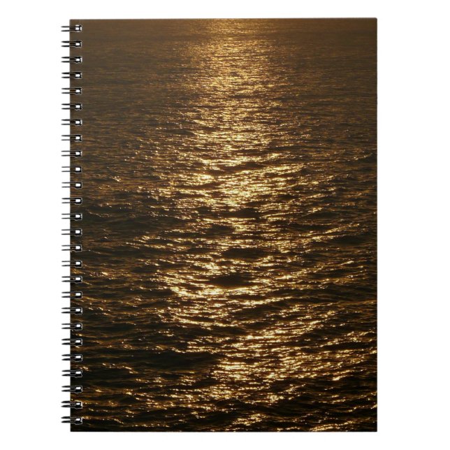 Cuaderno Sunset on the Water Resumen Fotografía del Océano (Frente)