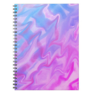 Cuaderno Sunset Swirl púrpura rosa y azul