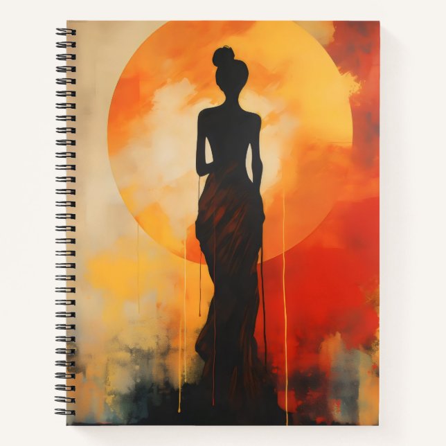 Cuaderno Sunset Woman Resumen Arte (Anverso)
