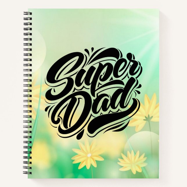 Cuaderno Super Dad Hero Tipografía Diseño-67888 (Anverso)