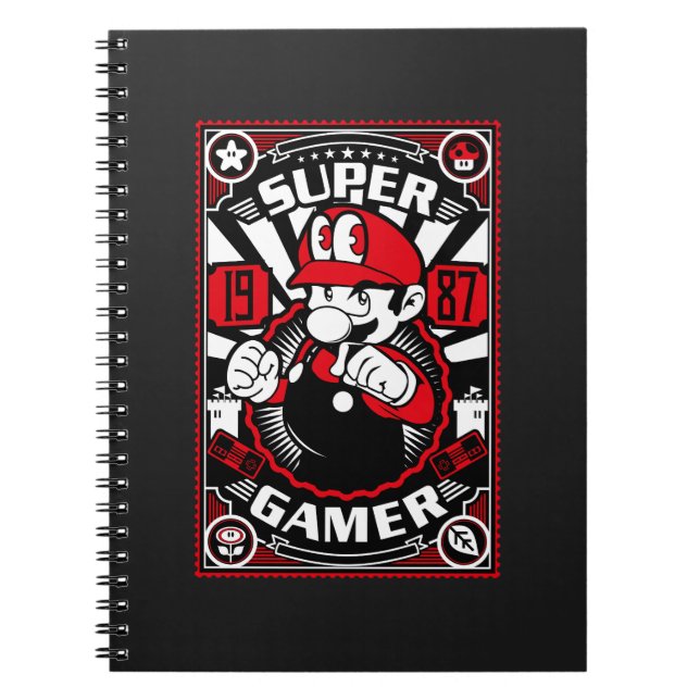 Cuaderno Super Gamer Retro Gaming (Frente)