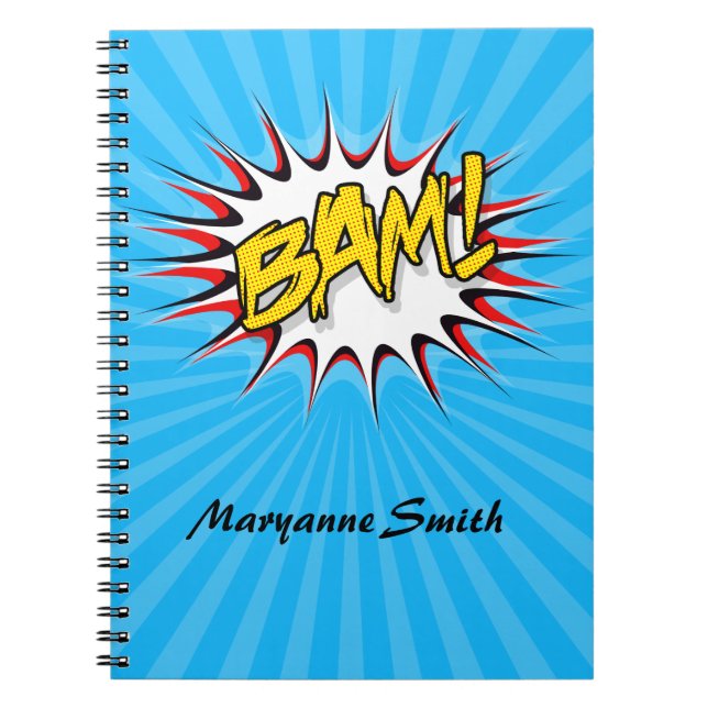 Cuaderno ¡Super Hero Classic Bam! Burbuja de acción (Frente)