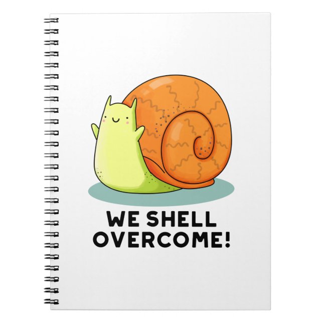 Cuaderno Superaremos divertido chiste positivo de caracol  (Frente)