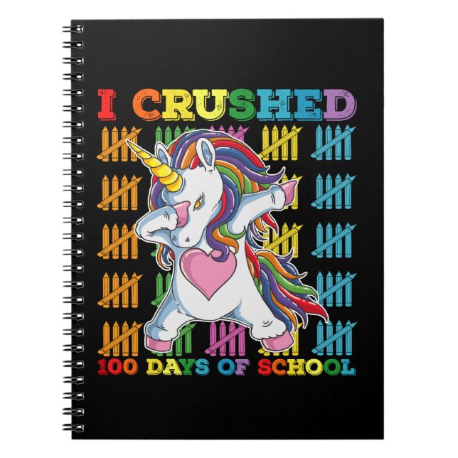 Cuaderno Superé 100 Días De Escuela Unicornio (Frente)