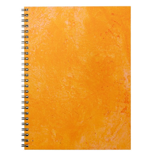 Cuaderno superficie de cemento naranja, fondo de patrón abs (Frente)