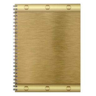 Cuaderno Superficie de oro de textura metalizado