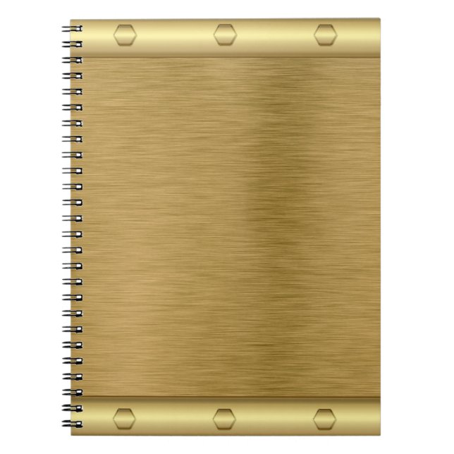 Cuaderno Superficie de oro de textura metalizado (Frente)