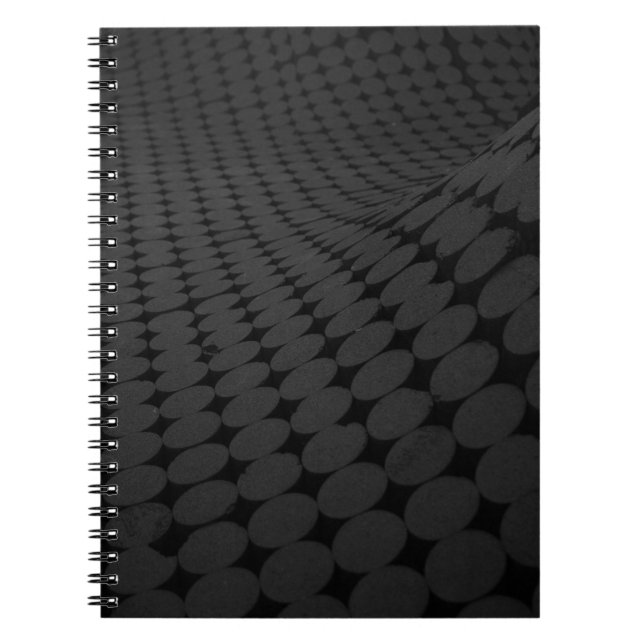 Cuaderno Superficie de puntos negra y gris (Frente)