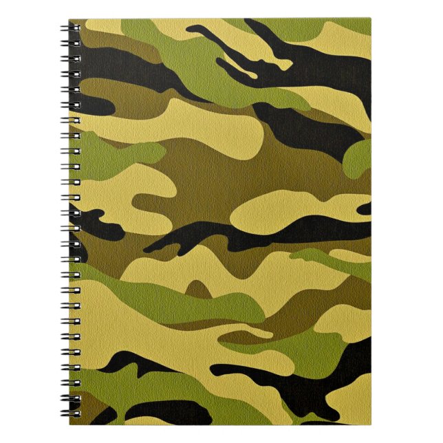 Cuaderno Superficie del soldado de camuflaje textil (Frente)