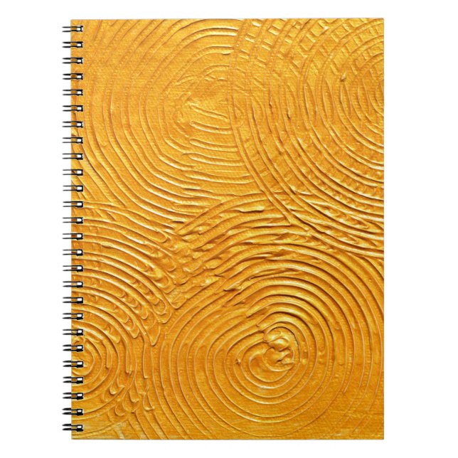 Cuaderno Superficie texturada dorada, fondo dorado, analgés (Frente)