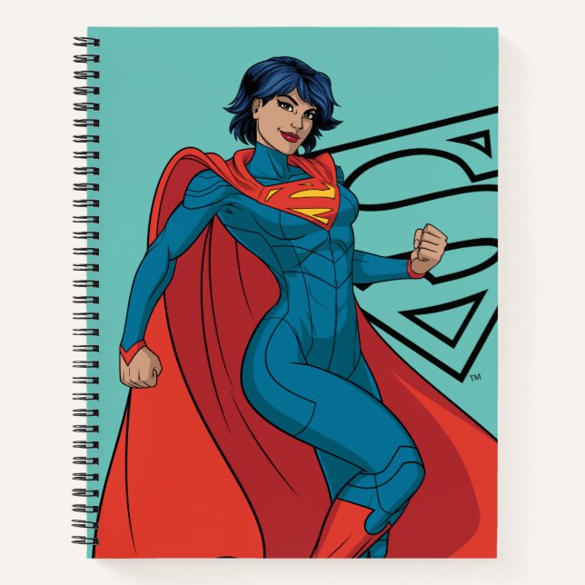 Cuaderno Supergirl abusando de un traje azul (Anverso)