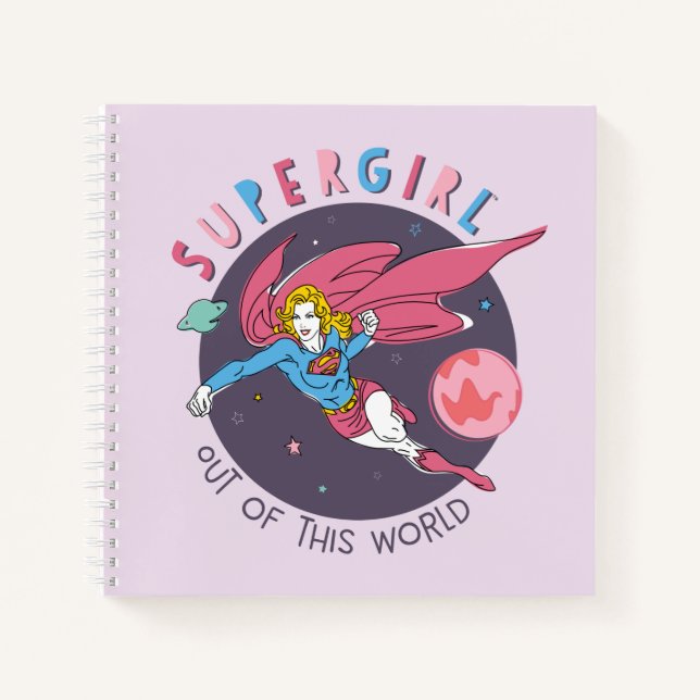 Cuaderno Supergirl Flying Upwards Illustration (Anverso)
